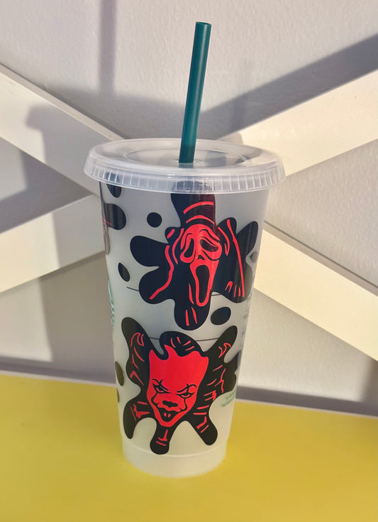 Horror Movie Starbucks Reusable Cold Cup