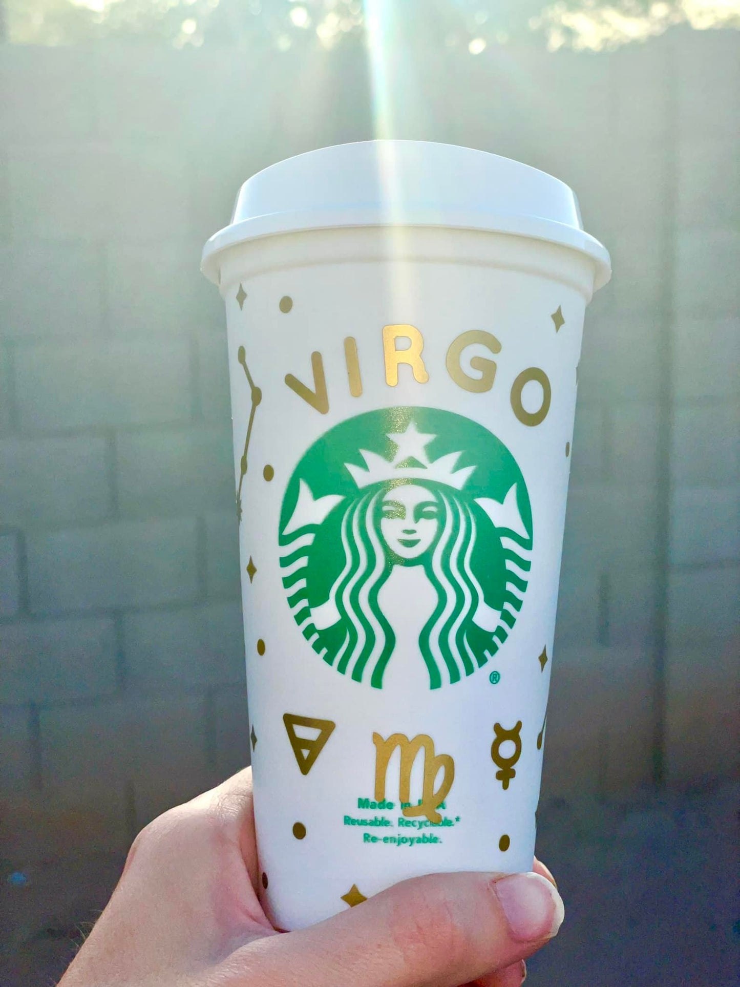 16oz Reusable Zodiac Hot Cup w/ lid