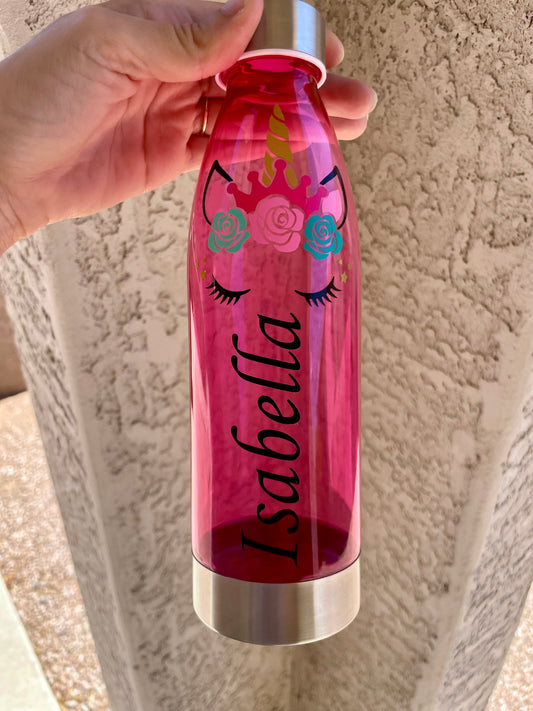 22oz Unicorn Water Bottle w/ handle