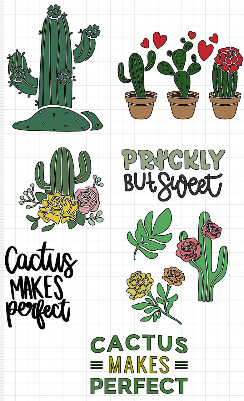 16oz Cactus Mason Jar w/ lid
