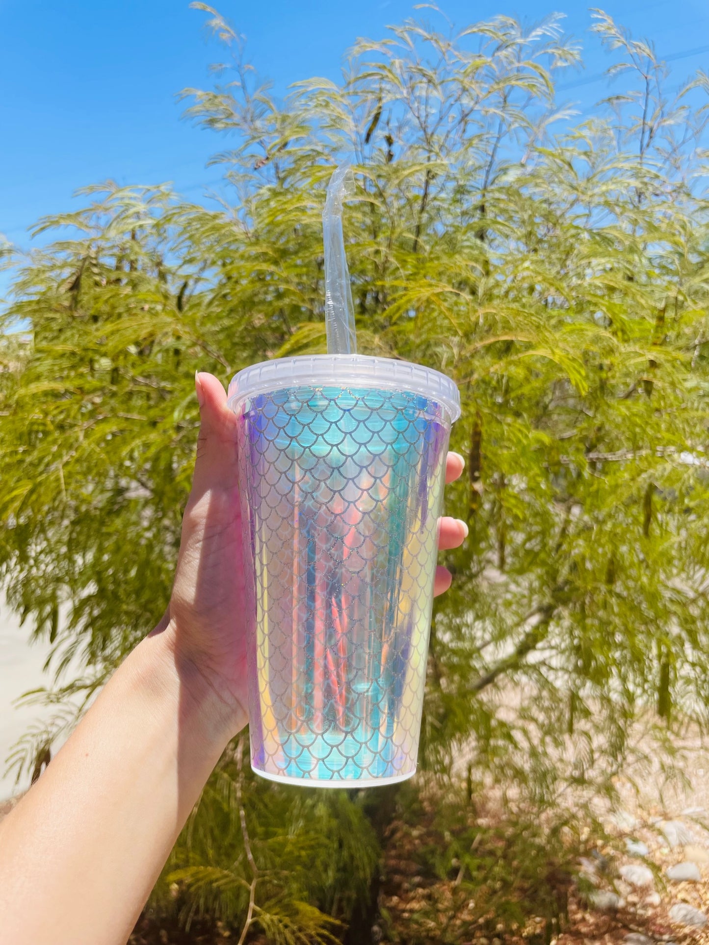 18oz Holographic Mermaid Tumbler