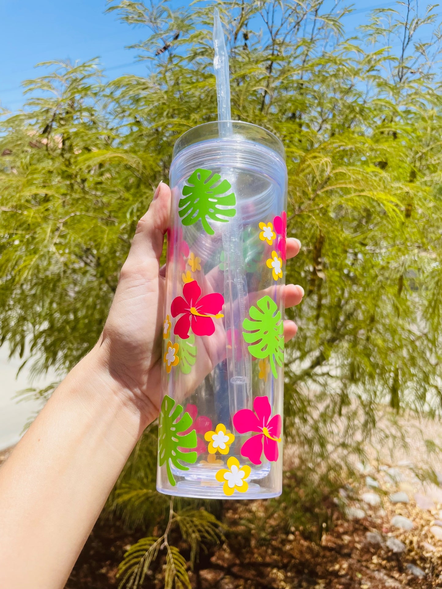18.5 oz Tropical Skinny Tumbler