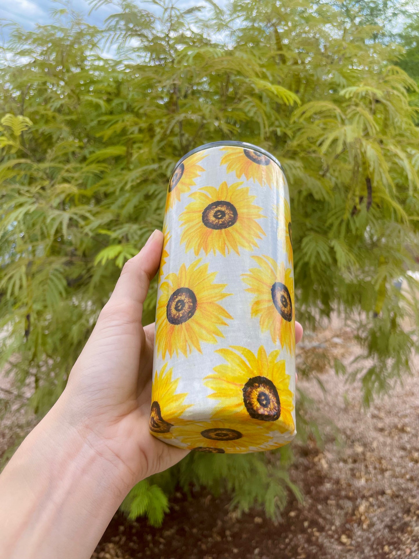 Sunflower Fabric Tumbler