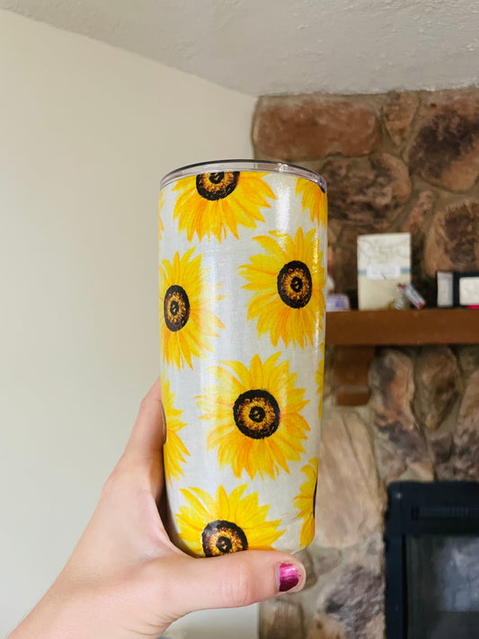 Sunflower Fabric Tumbler