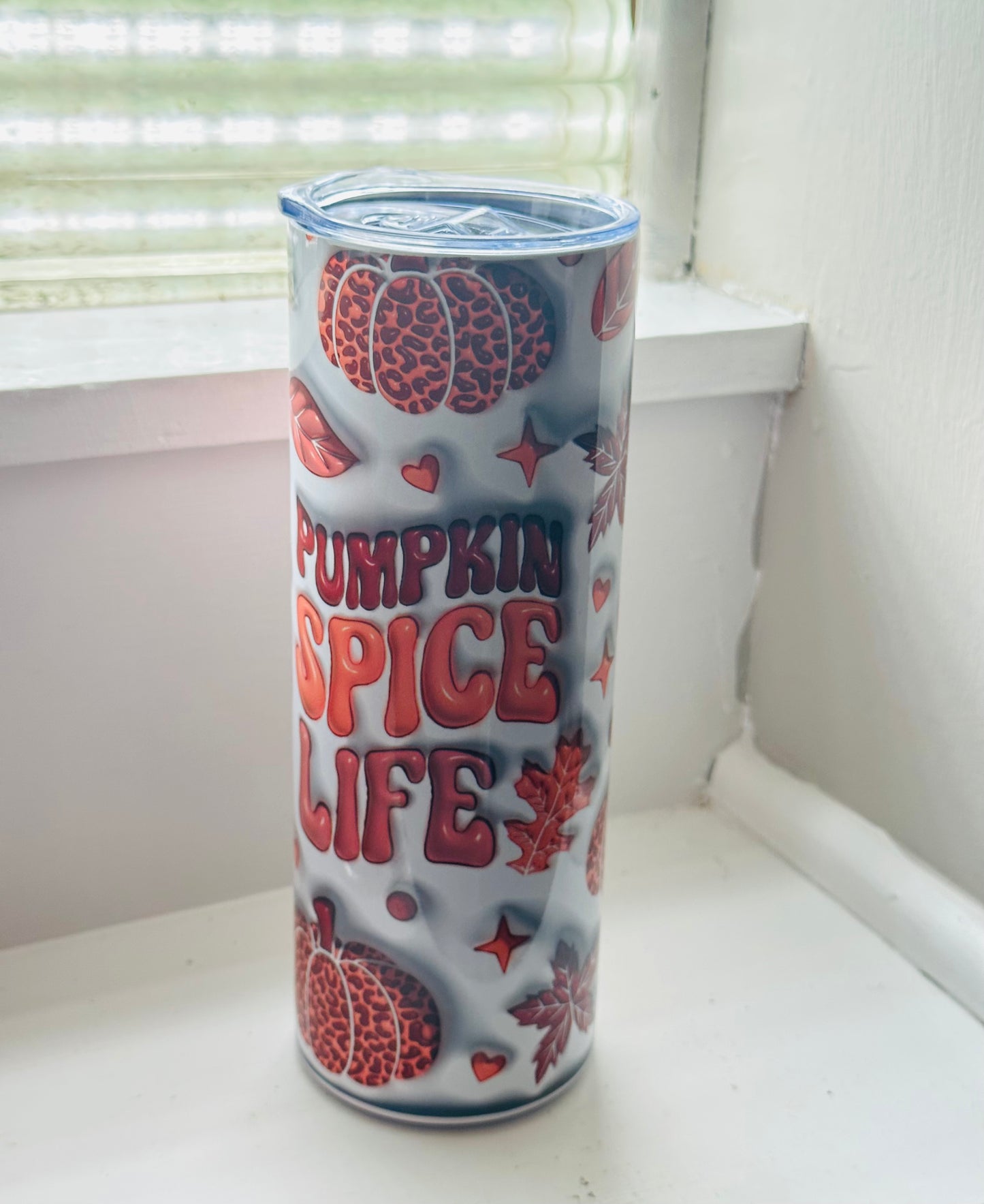 3D Inflated Pumpkin Spice Life 20oz Tumbler