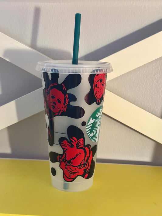 Horror Movie Starbucks Reusable Cold Cup