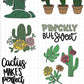 16oz Cactus Mason Jar w/ lid