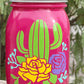 16oz Cactus Mason Jar w/ lid