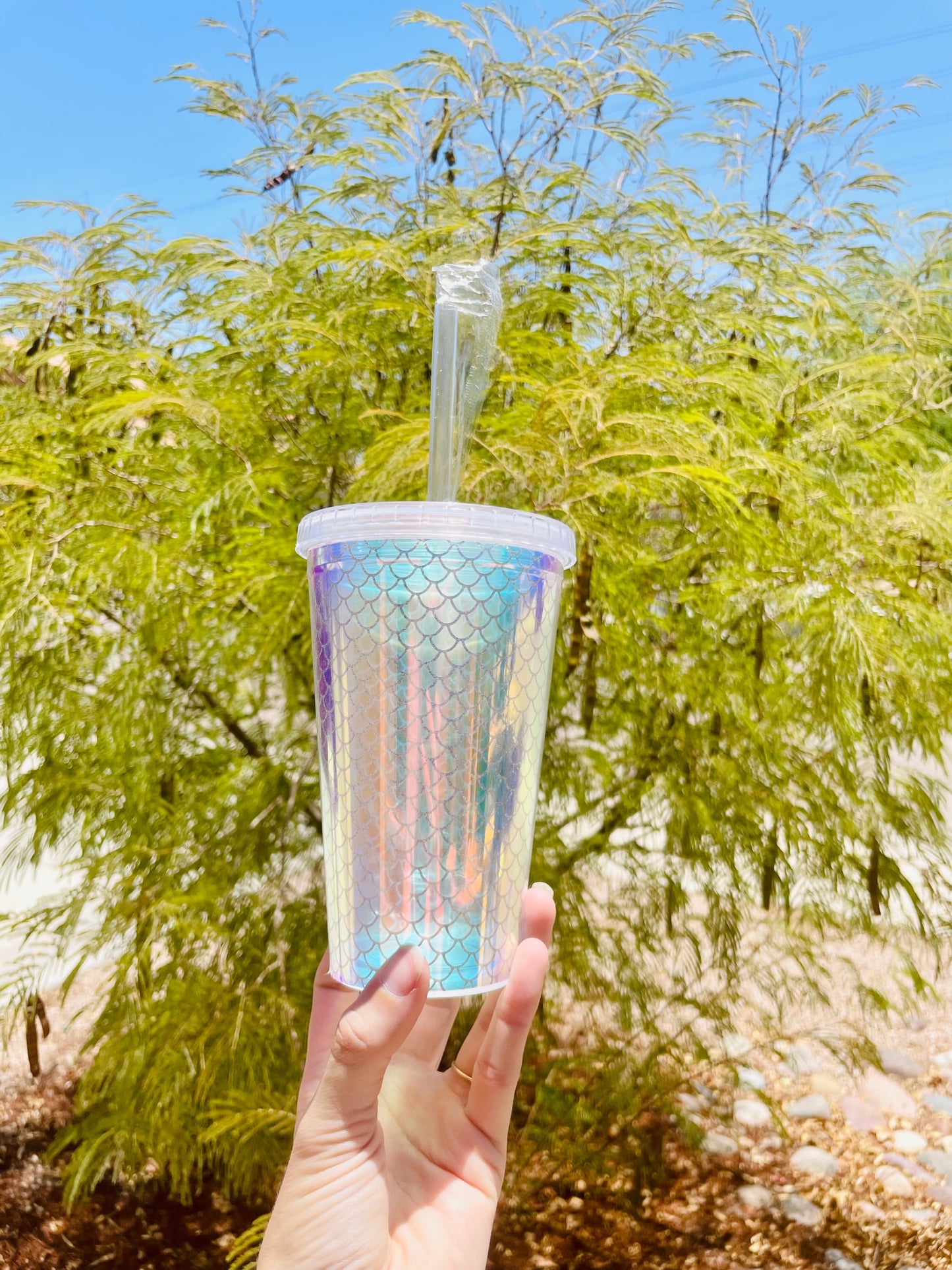 18oz Holographic Mermaid Tumbler